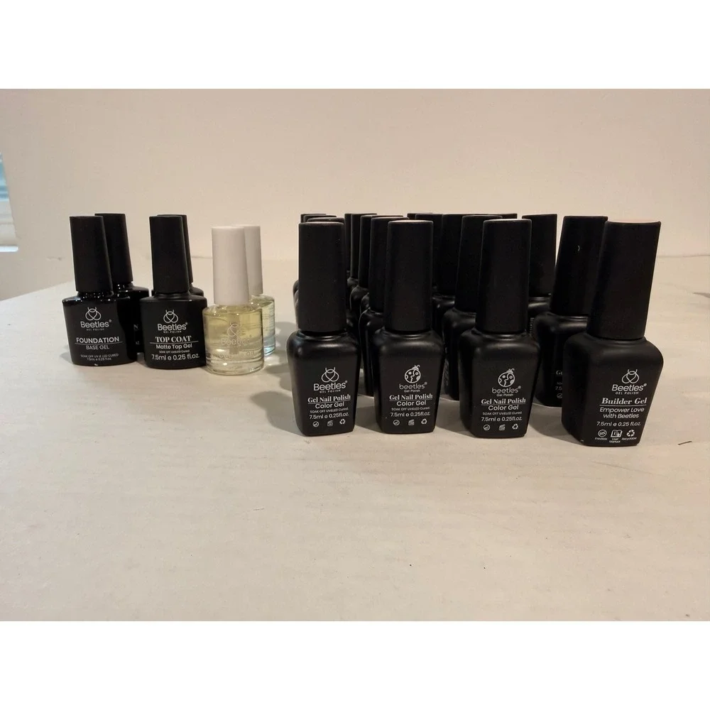 Beetles Gel Polish Set 20 Colors Foundation Matte Top Coat bundle
